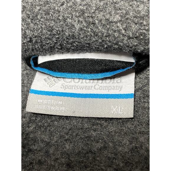 Columbia University Wisconsin Badgers Logo Vest Charcoal Gray Fleece XL - Picture 3 of 7